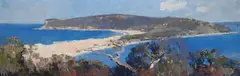 PALM BEACH AND BARRENJOEY (1926) by Arthur Streeton, 1926, oil on wood panel, sold Nov 2012