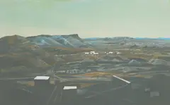 MT TOM PRICE 1970 by Ray Crooke, 1970, oil on canvas on composition board, sold Nov 2012