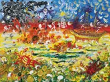 John Perceval, SCOTCH ON THE ROCKS (1989), 1989, oil on canvas