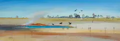 WIMMERA by Arthur Boyd, oil on composition board, sold Nov 2012