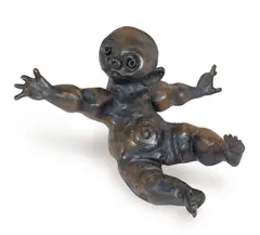 RECLINING ANGEL by John Perceval, bronze, sold Nov 2012