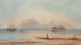 Conrad Martens, ISLAND OF MOOREA FROM PAPEETE HARBOUR, TAHITI (1835)