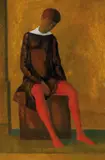 Justin O'Brien, (SEATED FIGURE), oil on composition board