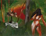 Albert Tucker, CONVICT AND GIRL 1969, 1969, synthetic polymer paint on composition board