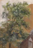 Adolph von Menzel, Blick aus dem Atelierfenster in der Marienstraße