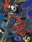 Max Ackermann, Auktion 329, Los 500, 1960, Pastell auf schwarzem Tonpapier