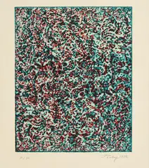 Summer Joy by Mark Tobey, 1971, Farbaquatinta auf Richard de Bas (Wasserzeichen), sold Oct 2018