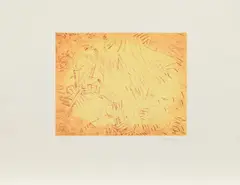 The harvest't gleaning by Mark Tobey, 1975, Farbradierung auf BFK RIVES FRANCE (Wasserzeichen), sold Feb 2019