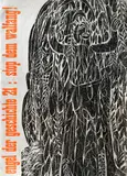 HAP Grieshaber, engel der geschichte 21: stop dem walfang!, 1974, Heft mit 7 Holzschnitten, davon 5 farbig, auf Karton