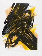 Wyrl by Karl Otto Götz, 1986, Farblithografie auf BFK RIVES (Wasserzeichen), sold Nov 2014