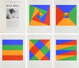 Max Bill, Mappenwerk, 1972, 5 Farbserigrafien auf Karton