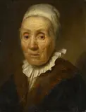 Paulus Lesire, Rembrandt-Schule. Bildnis einer alten Frau, Öl auf Holz