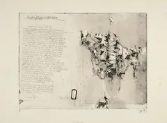 Horst Janssen, Auktion 329, Los 788, 1973, Aquatintaradierung auf J WHATMAN ENGLAND (Wasserzeichen)