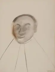 Walter Navratil, Auktion 329, Los 574, 1974, Mischtechnik (Bleistift und Farbkreide) auf Canson France-Ingres (Wasserzeichen)