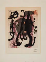 Auktion 329, Los 76 by Joan Miró, 1968, Farbaquatinta und Carborundum auf Chiffon de Mandeure, sold Nov 2013