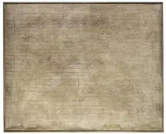 "Grau-beige horizontal" by Karl Fred Dahmen, 1979, Mischtechnik auf Leinwand, sold Nov 2016