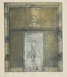 Karl Fred Dahmen, Raumfigur, 1969, Farbradierung auf Velin
