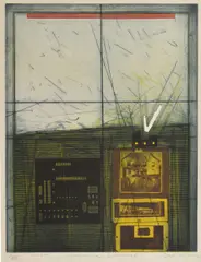 Vermessene Landschaft by Karl Fred Dahmen, 1975, Velin, sold Nov 2017