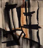 Fritz Winter, Auktion 329, Los 480, 1955, Tusche (schwarz und rot) auf Papier