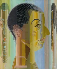 Loretto VI by Johannes Molzahn, Öl auf Leinwand, sold Jun 2015