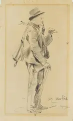 Auktion 407, Los 412 by Robert Sterl, Schwarzer Stift (Kohle) auf Papier, sold Jan 2018