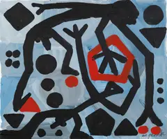 Auktion 329, Los 362 by A. R. Penck, Acryl auf Leinwand, sold Nov 2013