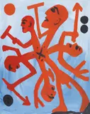 Auktion 329, Los 361 by A. R. Penck, Acryl auf Leinwand, sold Nov 2013