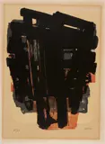 Auktion 329, Los 929 by Pierre Soulages, 1958, Farblithographie auf ARCHES (Wasserzeichen), sold Nov 2013