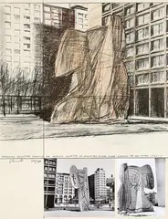 Auktion 329, Los 700 by Christo, 1973/74, Farblichtdruck und -serigraphie sowie zwei Photographien auf Karton, sold Nov 2013