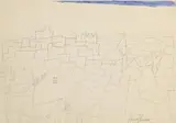 Eduard Bargheer, Auktion 329, Los 652, Bleistiftzeichnung und Aquarell auf Velin (Wasserzeichen: Anker)