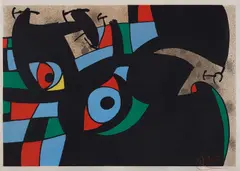 Auktion 329, Los 78 by Joan Miró, 1971, Farblithographie auf Pergament, sold Nov 2013