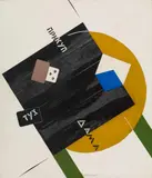 Vladimir Nemukhin, Auktion 329, Los 356, 1990, Mischtechnik (Papiercollage, Acryl) auf Leinwand