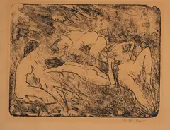 Auktion 329, Los 93 by Otto Mueller, Um 1914, Lithographie auf bräunlichem leichtem Karton, sold Nov 2013