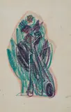 HAP Grieshaber, Auktion 329, Los 539, 1971, Farbkreiden auf Karton