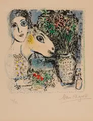 Auktion 329, Los 20 by Marc Chagall, 1972, Farblithographie auf Arches (Wasserzeichen), sold Nov 2013