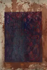 Auktion 329, Los 844 by Hermann Nitsch, 1996, Farbradierung auf mit Blut getränktem Filz, sold Nov 2013