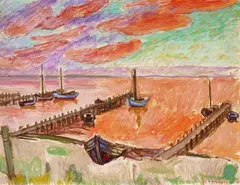Ohne Titel by Ivo Hauptmann, Öl auf Leinwand, sold Nov 2014