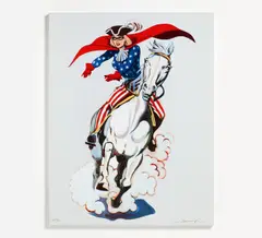 Miss America by Mel Ramos, Serigrafie und Emaille auf Blech, sold Jun 2015