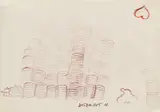 Stempelbild by Dieter Roth, Farbiger Stempeldruck auf Transparentpapier, sold Jun 2015