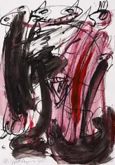 Auktion 329, Los 934 by Walter Stöhrer, 1995, Mischtechnik (Öl, Gouache, Bleistift) auf leichtem Karton, sold Nov 2013