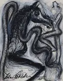 Antonius Hoeckelmann, Auktion 329, Los 764, 1988, Mischtechnik (Gouache und Kreide) auf Papier