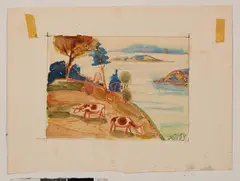 Auktion 329, Los 29 by Otto Dix, 1953, Aquarell und Wachskreide auf ZANDERS  53 (Wasserzeichen), sold Nov 2013