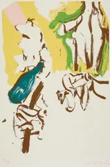 Auktion 329, Los 317 by Willem de Kooning, 1972, Farbserigraphie auf Velin, sold Nov 2013