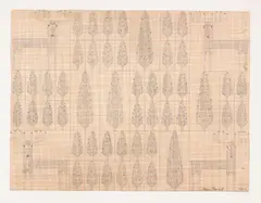 Ohne Titel by Erwin Heerich, Bleistiftzeichnung auf Millimeterpapier, sold Nov 2015