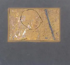 Luis Feito, Ohne Titel, Mischtechnik auf leichtem Karton