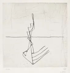 Ohne Titel by Markus Lüpertz, Kaltnadelradierung auf Velin, sold Nov 2015