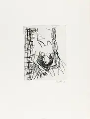 Ohne Titel by Georg Baselitz, Radierung auf Velin, sold Nov 2015