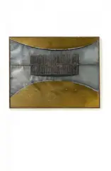 Arnaldo Pomodoro, Apparizione No. 2, Mischtechnik (Holz, Blei, Kupfer, Zinn, Zink, bearbeitet)