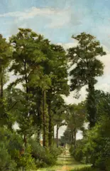 Émile Lambinet, La ferme du bois, Mendon, Öl auf Leinwand