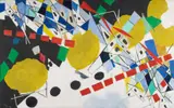 Ernst Wilhelm Nay, "Mit gelben Scheiben und blauen Spitzen"